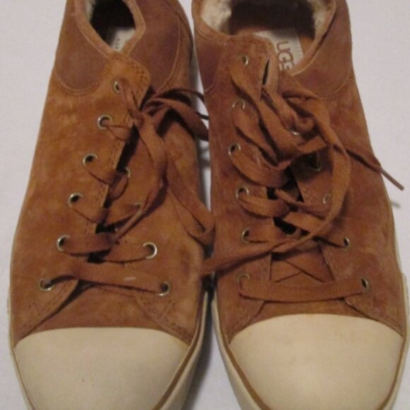 UGG Australia Womens Brown Suede Evera Fashion Oxford Sneakers Shoes Size 10 - Picture 1 of 5